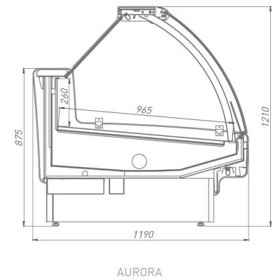 Витрина холодильная Brandford Aurora 125